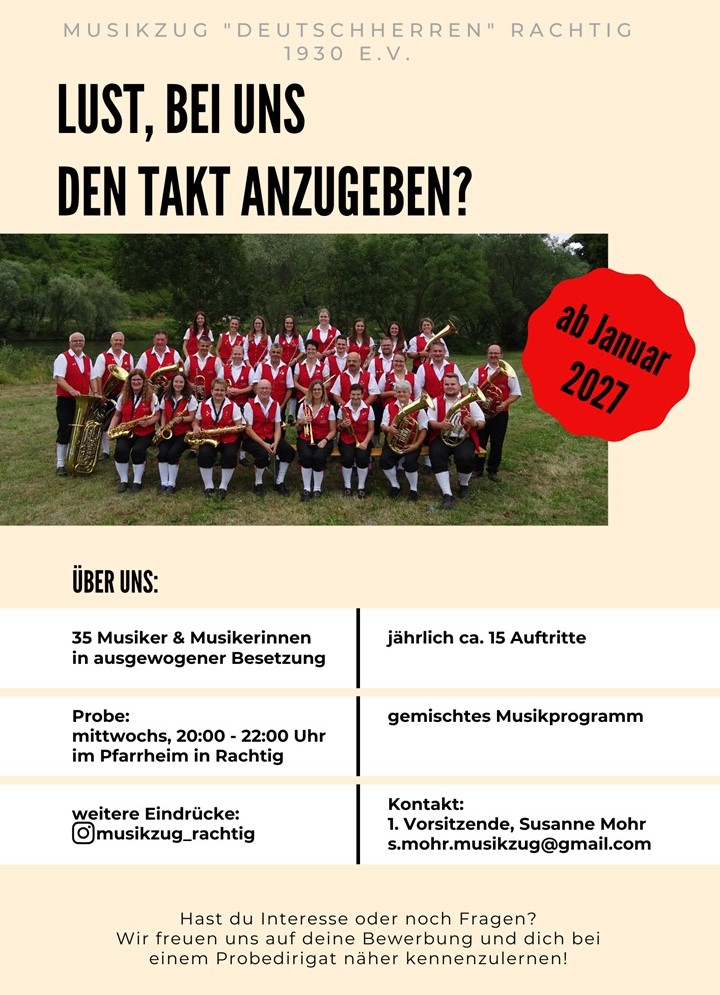 Dirigent Musikzug Rachtig