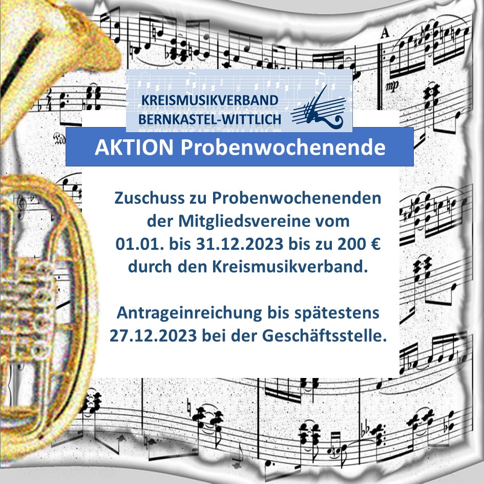 zuschuss Probewochenende
